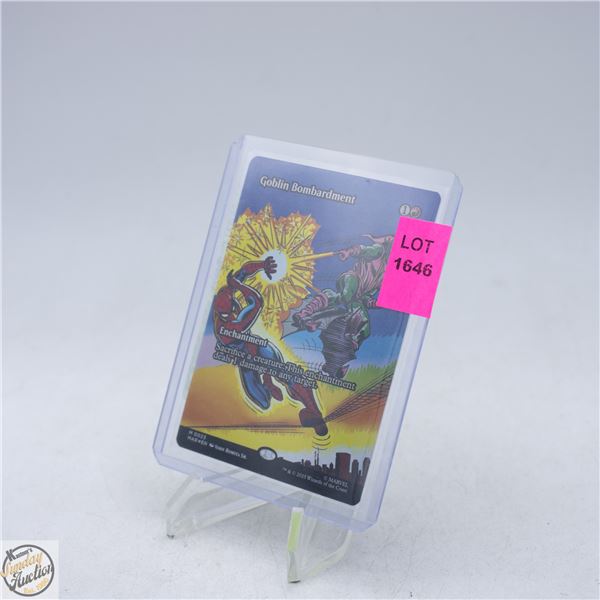 GOBLIN BOMBARDMENT FULL ART FOIL MAGIC CARD