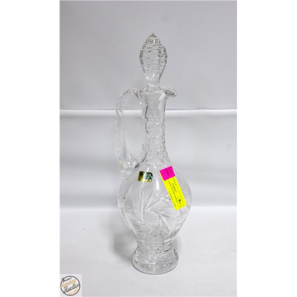 GENUINE CRYSTAL DECANTER WITH LID