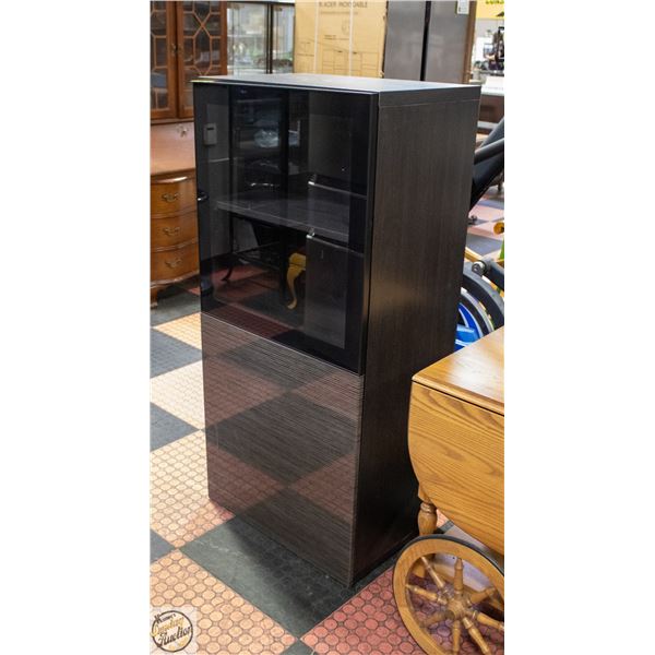 IKEA BLACK 4 SHELF STORAGE UNIT 51" X 17" X 24"