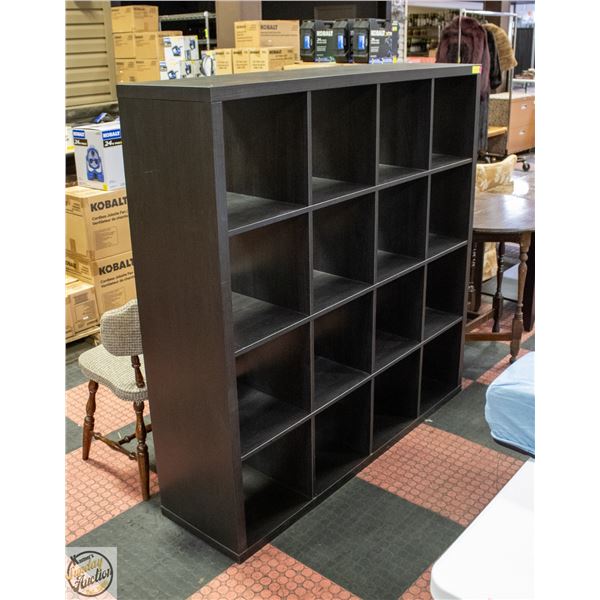 IKEA 16 CUBE STORAGE SHELF BLACK COLOUR 58"X15.5"X