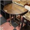 Image 1 : ANTIQUE OAK GATELEG TABLE OVAL H-30.5" WITH 2