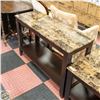 Image 1 : HALLWAY TABLE 2 TIER WITH FAUX STONE TOP