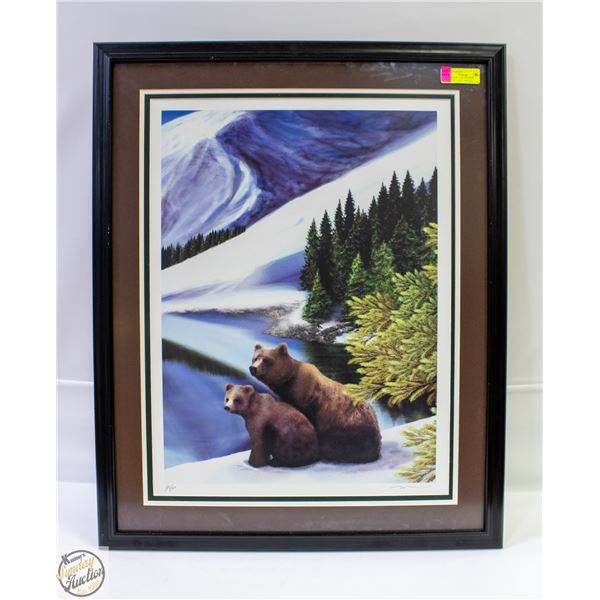 FRAMED MICHAEL MUFFINS "MOTHER & CUB" LIMITED-