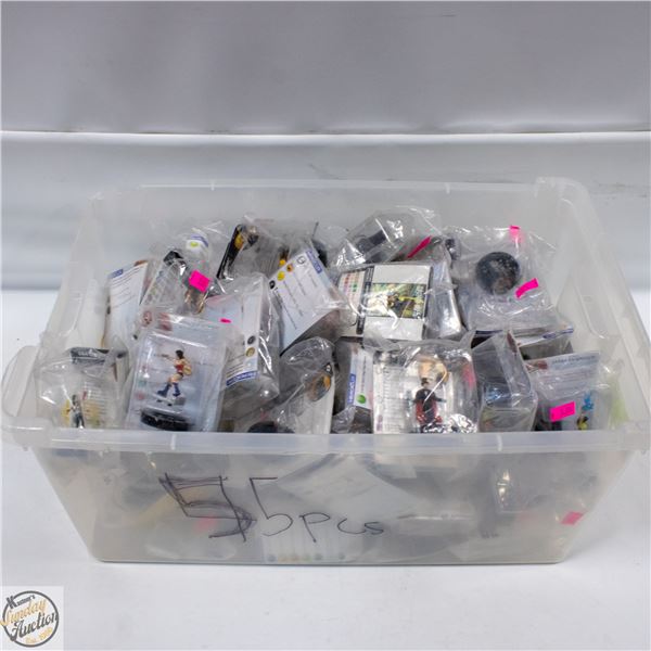 55 HEROCLIX MODELS WITH CARDS- VARIOUS
