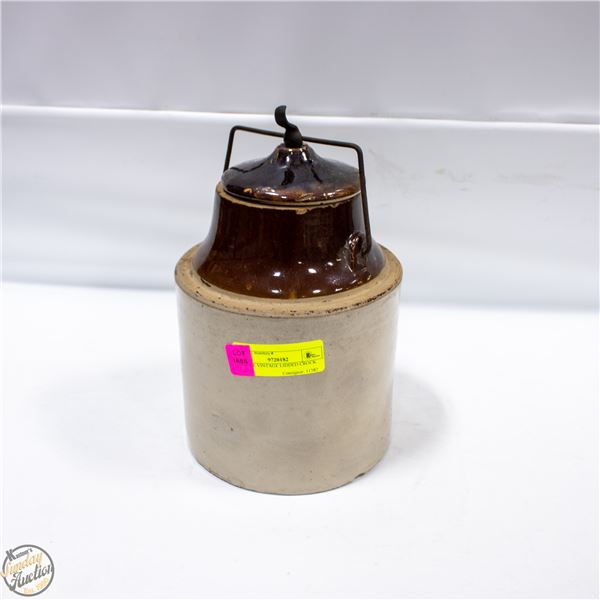 ESTATE VINTAGE LIDDED CROCK