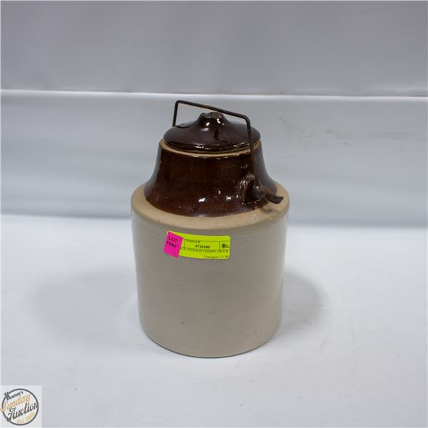 ESTATE VINTAGE LIDDED CROCK