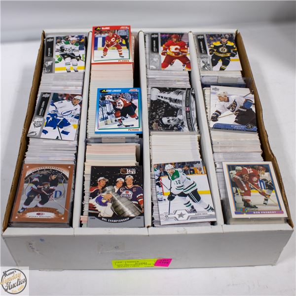 QTY 3200 VARIOUS YEAR+BRAND HOCKEY CARDS