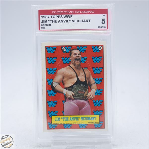 1987 TOPPS WWF JIM THE ANVIL NEIDHART