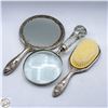 Image 1 : VINTAGE HAND MIRROR, BRUSH AND