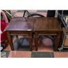 Image 1 : 2 SOLID WOOD SIDE TABLES
