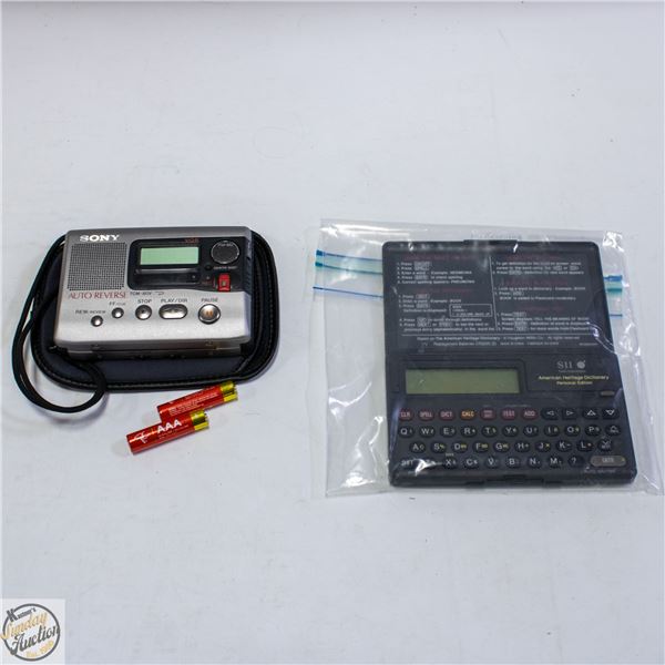 SEIKO CALCULATOR + SONY TCM-80V CASSETTE-