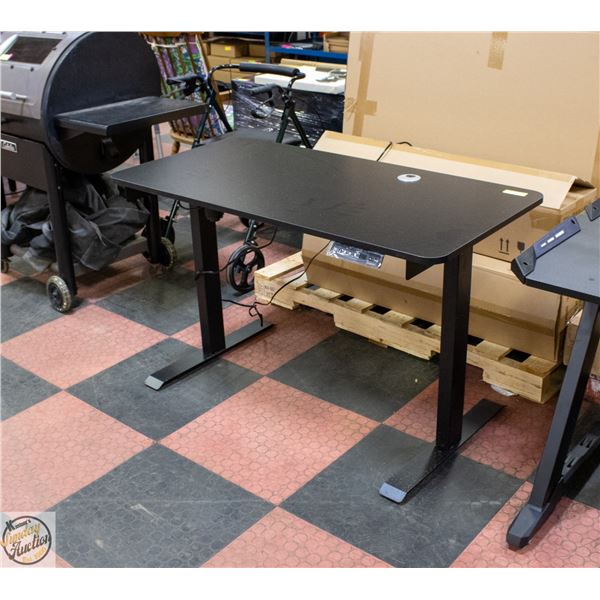 OAK STANDUP DESK WITH 2  MOTORS
