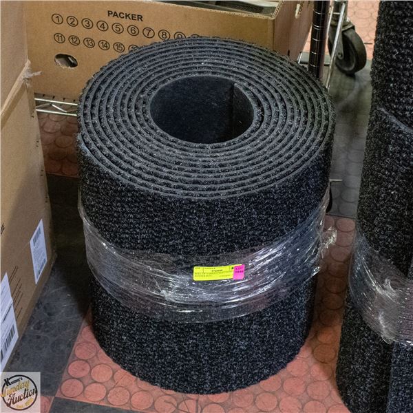 ROLL OF VARIOUS SIZE CHARCOAL RUNNER RUG