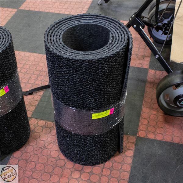 ROLL OF VARIOUS SIZE CHARCOAL RUNNER RUG
