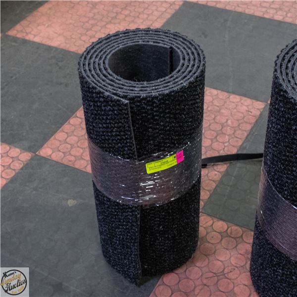 ROLL OF VARIOUS SIZE CHARCOAL RUNNER RUG