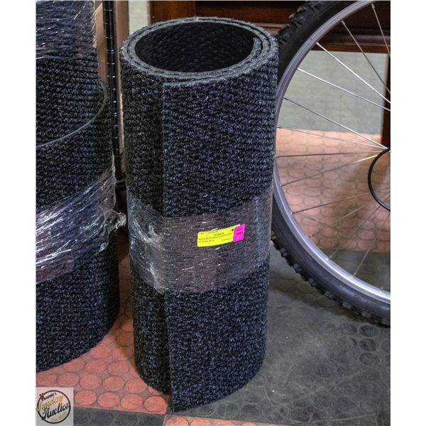 ROLL OF VARIOUS SIZE CHARCOAL RUNNER RUG