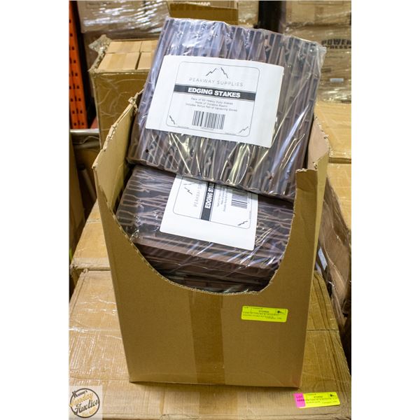 CASE OF 5 PACKS W/ PEAKWAY EDGING STAKE KITS EACH