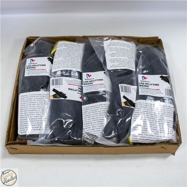 CASE OF 5 BRAND NEW LOG SPLITTING WEDGES