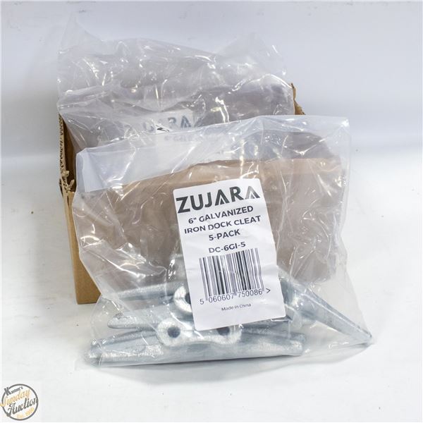 BOX WITH 3 X 5 PACKS OF 6" GALVANIZED IRON DOCK