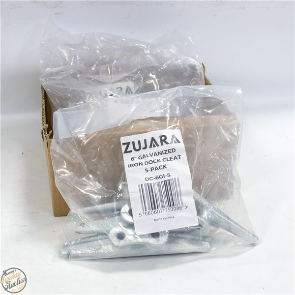 BOX WITH 3 X 5 PACKS OF 6" GALVANIZED IRON DOCK