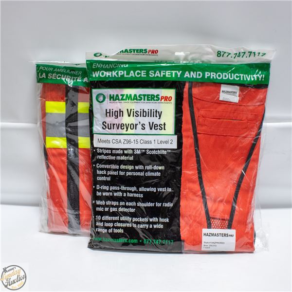 LOT OF 2 HAZM.ASTER PRO SURVEYOR VESTS