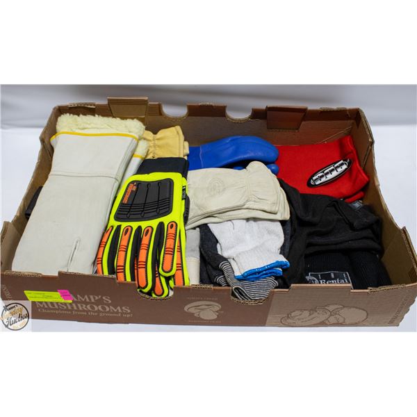 ASSORTED WORK GLOVES, TOQUE,