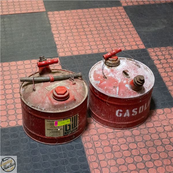 2 ANTIQUE GAS CANS