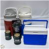 Image 1 : COLEMAN GEAR: COOLER, 2 JUGS, LAMP, 2 COOZIES