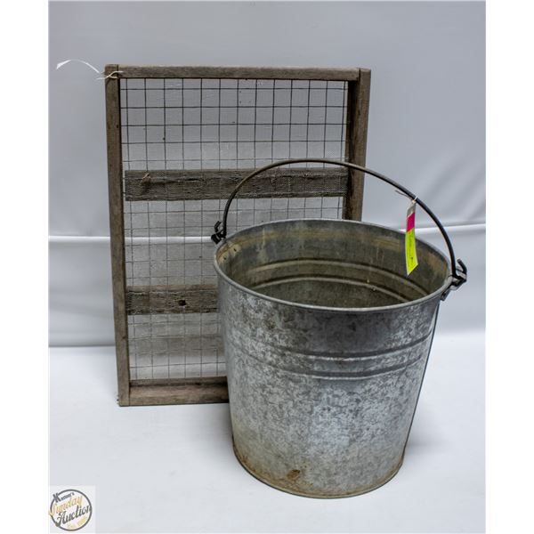 SOIL SIFTER AND METAL PAIL