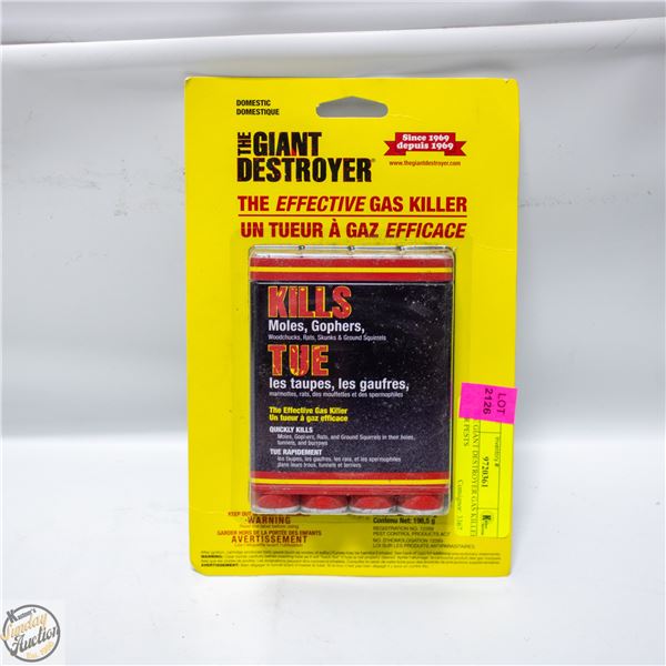 THE GIANT DESTROYER GAS KILLER FOR PESTS