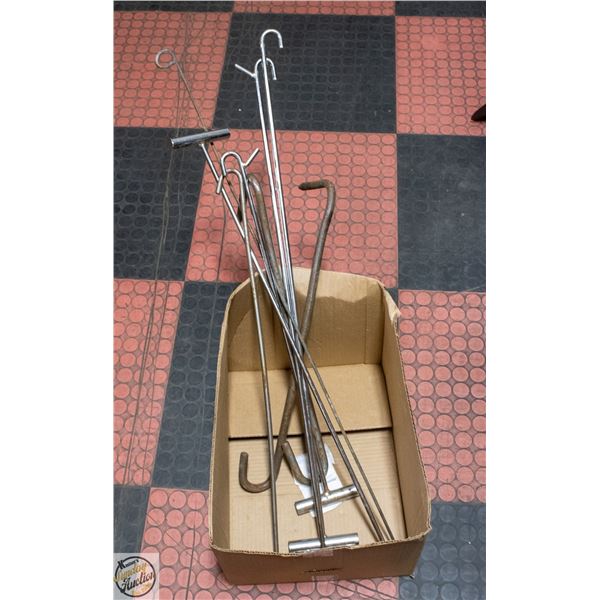 6 HEAVY DUTY DRAIN HOOKS 39IN LONG