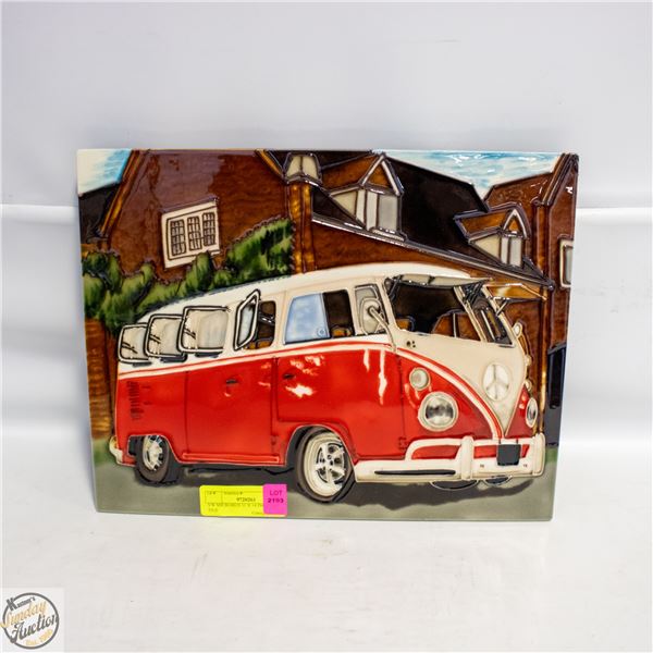 VW MICROBUS 11 X 14 INCH ART TILE