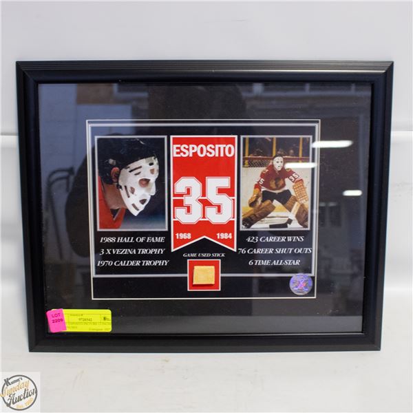 TONY ESPOSITO PICTURE 13 INCHES X 16 INCHES