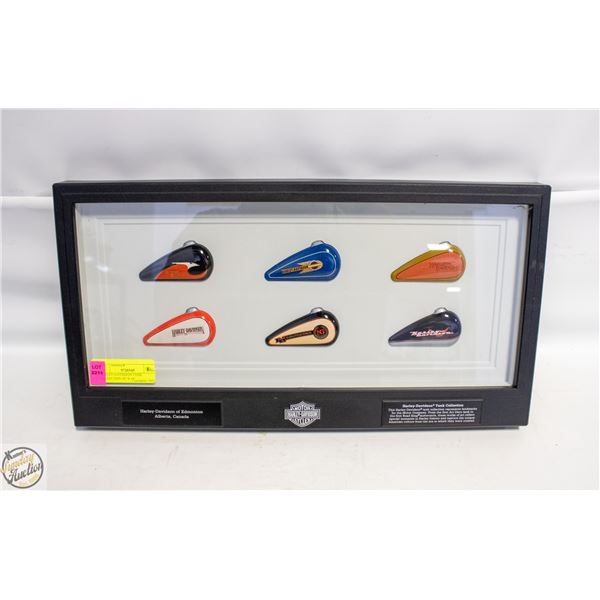 FRAMED HARLEY-DAVIDSON TANK COLLECTION 10" X 19"