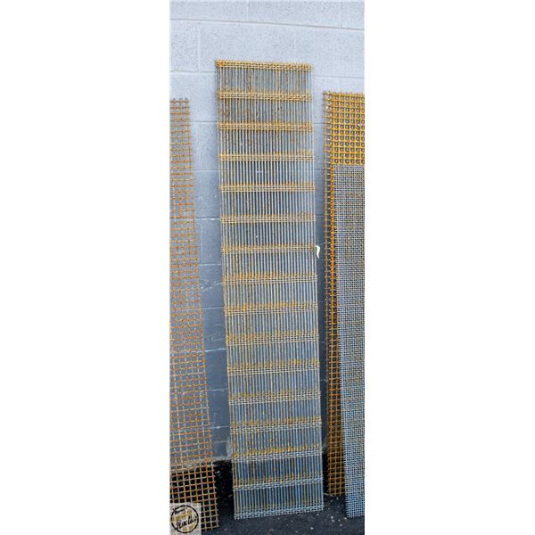 SET OF THREE 77" X 16" HIGH CARBON STEEL SCREENS