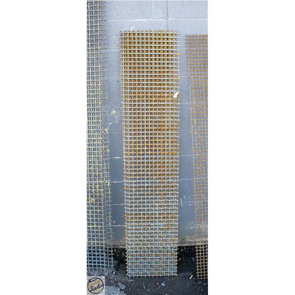 SET OF THREE 72" X 15" HIGH CARBON STEEL SCREENS
