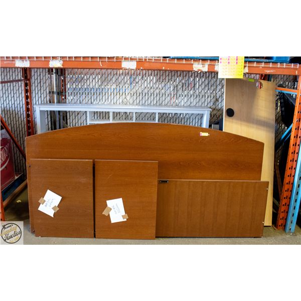 UNCLAIMED DESKS AND KING HEADBOARD