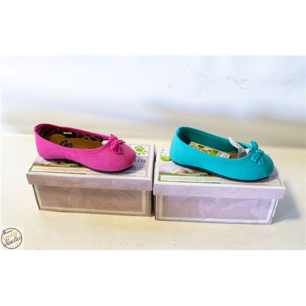 2PRS DAWGS GIRLS DRESS SHOES SZ 7