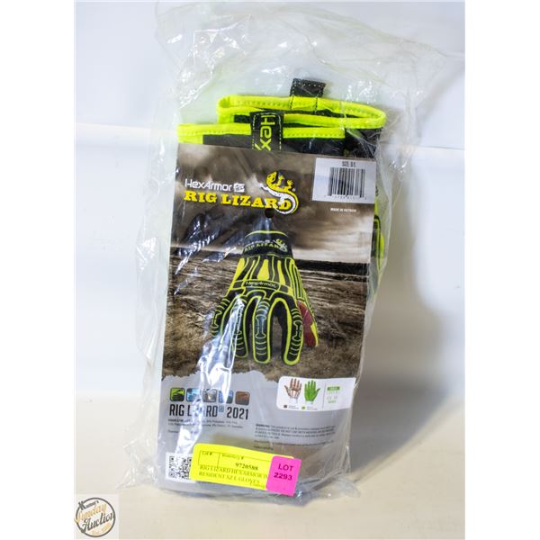RIG LIZARD HEXARMOR IMPACT RESIDENT SZ L GLOVES