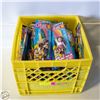 Image 1 : MILK CRATE FULL OF HAND PAINTED PORCELAIN DOLLS