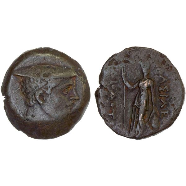 BACTRIA: Diodotus I or II, ca. 250-230 BC, AE double unit (6.96g), F-VF