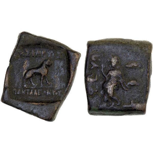 BACTRIA: Pantaleon, Circa 185-180 BC, AE20 (13.41g), F-VF