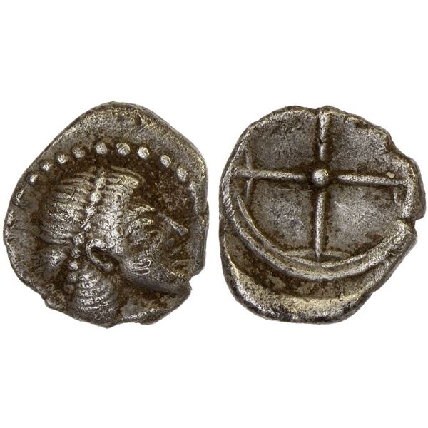 SICILY: Syracuse, Hieron I, 478-466 BC, AR obol (0.54g), VF
