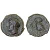 Image 1 : SICILY: Kamarina, AE tetras (3.16g), ca. 410-405 BC, Choice VF