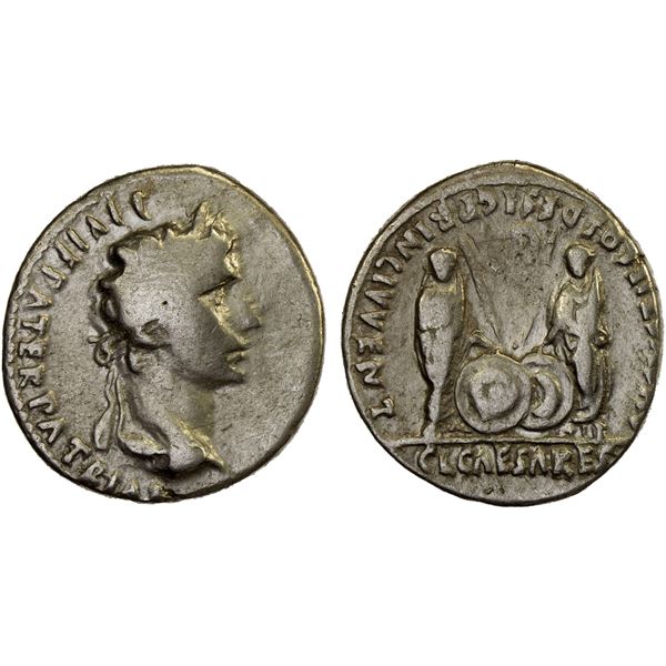 ROMAN EMPIRE: Augustus, 27 BC-14 AD, AR denarius (3.77g), Lugdunum, 2 BC - 4 AD, Choice Fine