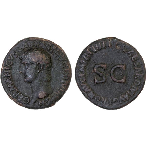 ROMAN EMPIRE: Germanicus, died 19 AD, AE as (11.58g), Rome, 40-41 AD, F-VF
