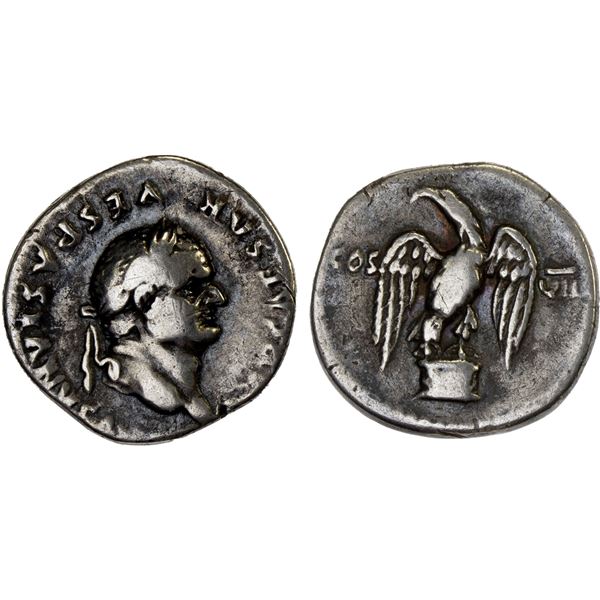 ROMAN EMPIRE: Vespasian, 69-79 AD, AR denarius (3.25g), Rome, 76 AD, F-VF
