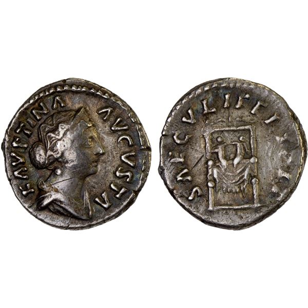 ROMAN EMPIRE: Faustina Junior, augusta, 161-175 AD, AR denarius (3.14g), Rome, VF