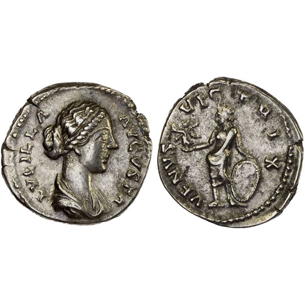 ROMAN EMPIRE: Lucilla, augusta, 164-169 AD, AR denarius (3.28g), Rome, 164-180 AD, Choice VF