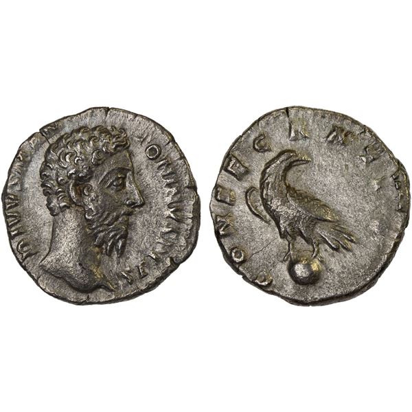 ROMAN EMPIRE: Divus Marcus Aurelius, died 180 AD, AR denarius (2.91g), Rome, 180 AD, Choice VF